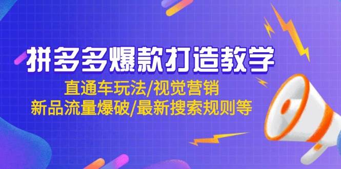 拼多多爆款打造教学：直通车玩法/视觉营销/新品流量爆破/最新搜索规则等-创客空间