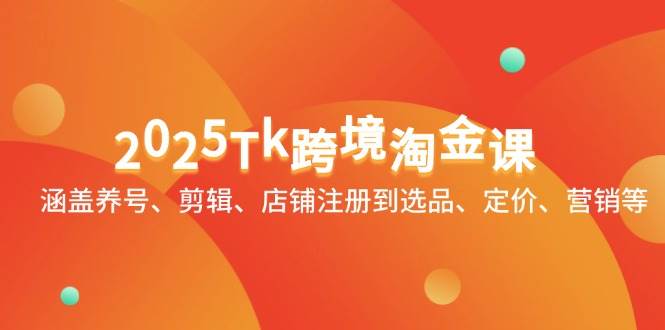 2025Tk跨境淘金课：涵盖养号、剪辑、店铺注册到选品、定价、营销等-创客空间